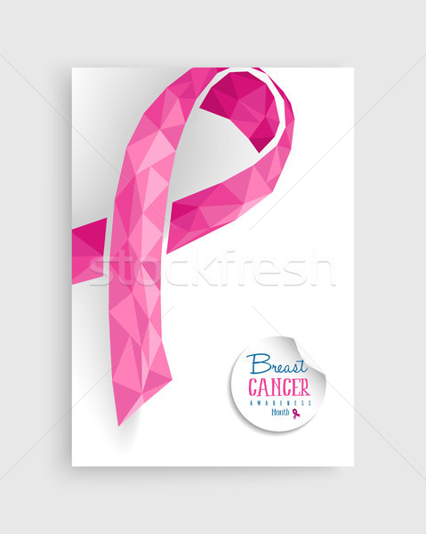 [[stock_photo]]: Cancer · du · sein · conscience · rose · faible · arc · affiche