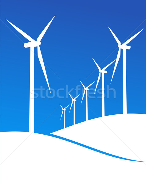 [[stock_photo]]: Eco · illustration · groupe · blanche · silhouettes · bleu