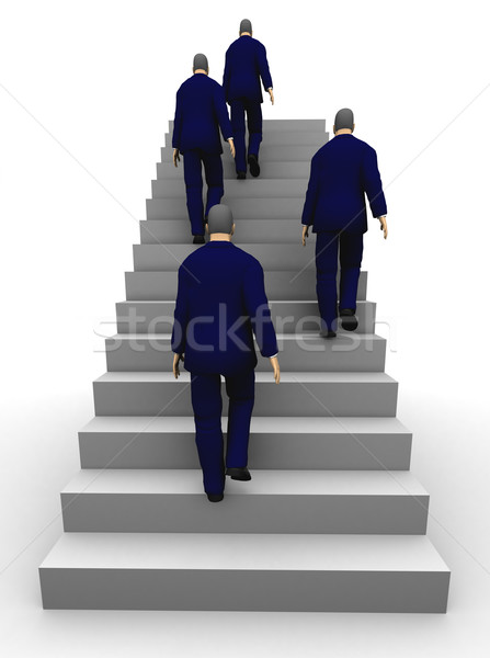 3d Staircase to business success. Stock photo © cienpies