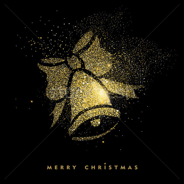 Christmas goud schitteren vakantie decoratie kaart Stockfoto © cienpies
