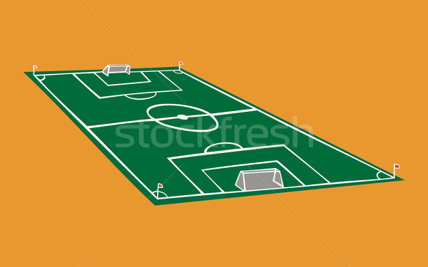 Soccer field illustration Stock photo © cienpies