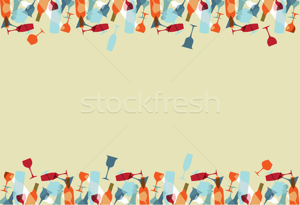 Cocktail menu design background Stock photo © cienpies