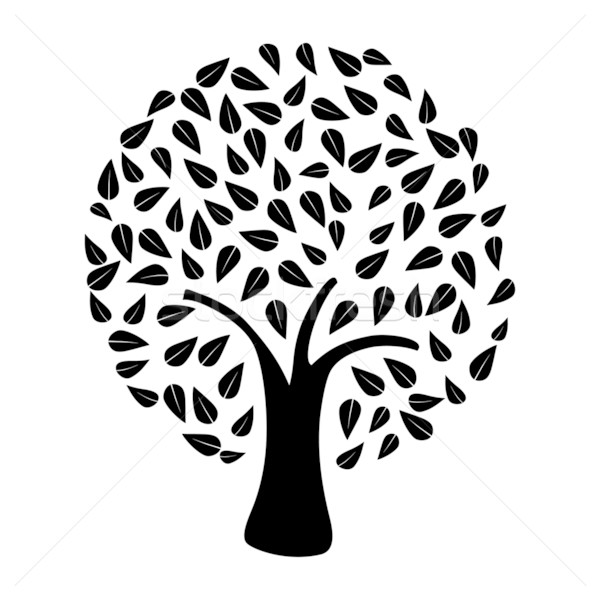 Tree silhouette isolated Stock photo © cienpies