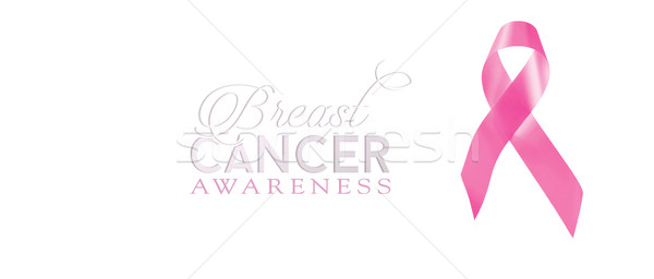 Breast cancer awareness ribbon isolated background Stock photo © cienpies