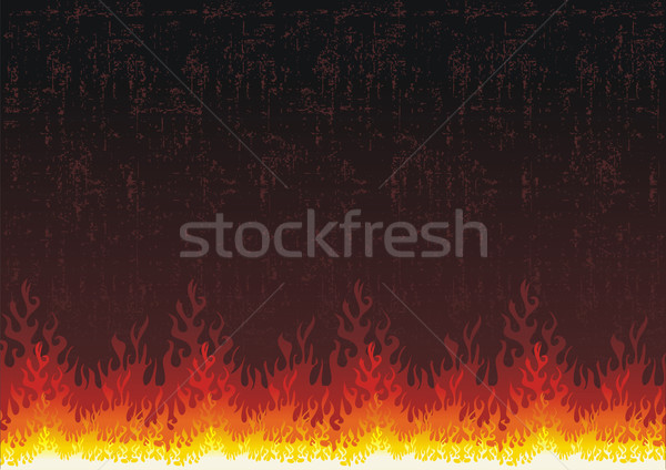 Zdjęcia stock: Ognia · płomienie · grunge · wektora · charakter · projektu