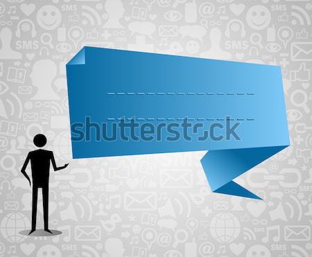 Social media tekstballon textuur communicatie praten bubble Stockfoto © cienpies