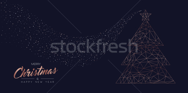 Christmas and new year abstract tree web banner Stock photo © cienpies