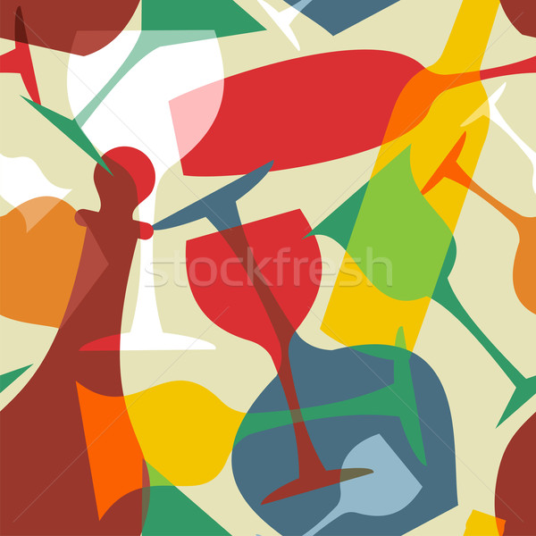 Stock photo: Transparency cocktail pattern background