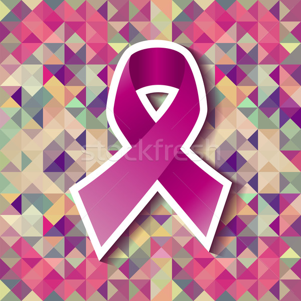 乳腺癌 粉紅絲帶 三角形 瓦 模式 意識 商業照片 © cienpies