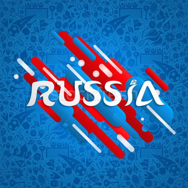 Russia sport event design for special soccer game Stock photo © cienpies
