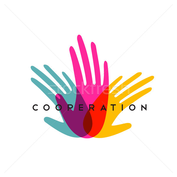 Human hands together for social help concept Stock photo © cienpies