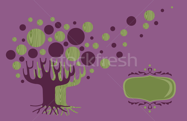 Mondial diversité arbre carte de vœux illustration modèle [[stock_photo]] © cienpies