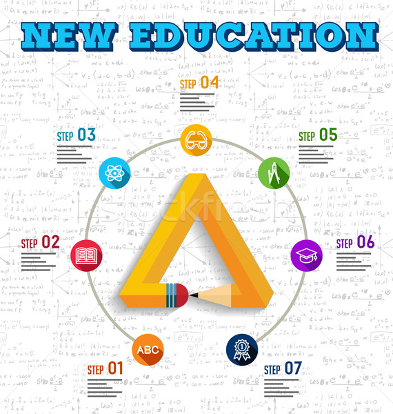 Education infographic design Stock photo © cienpies