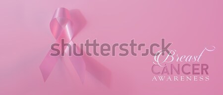 Breast cancer awareness ribbon banner background Stock photo © cienpies
