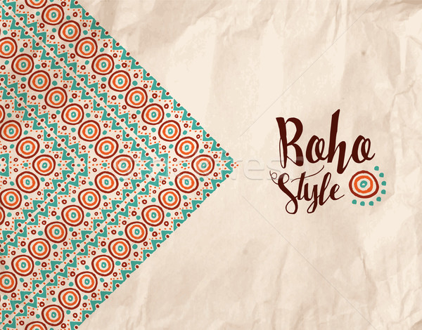 Boho style paper texture tribal handmade design Stock photo © cienpies