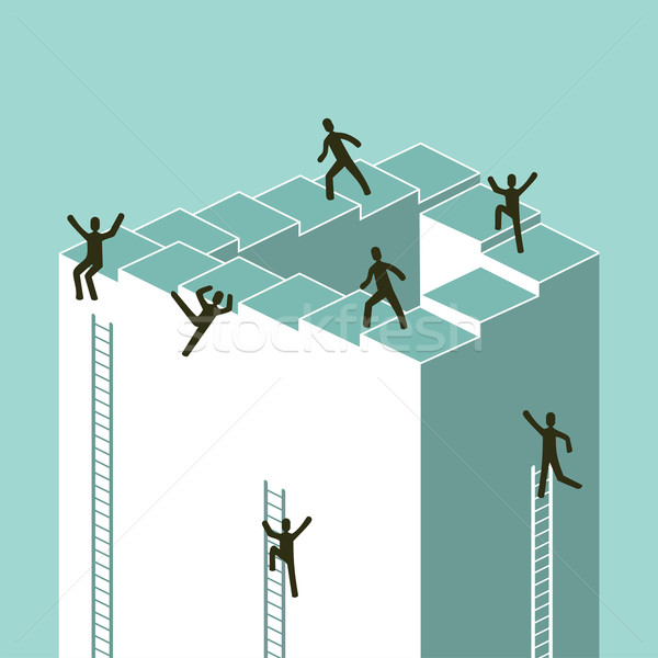 Stairway to business success Stock photo © cienpies