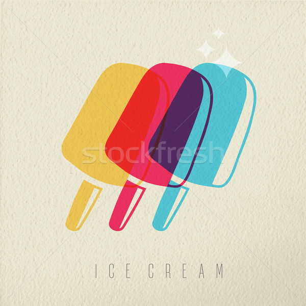 Ice cream summer concept color design Stock photo © cienpies