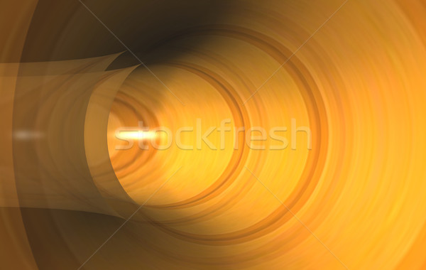Light duct of golden curved lines. Abstract background  Stock photo © cienpies