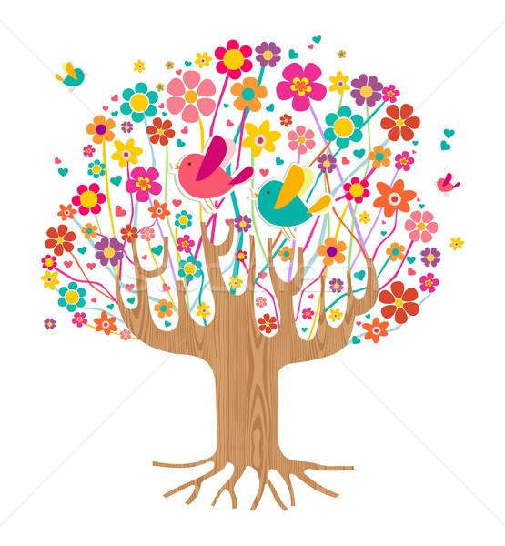 Isolated spring time tree Stock photo © cienpies
