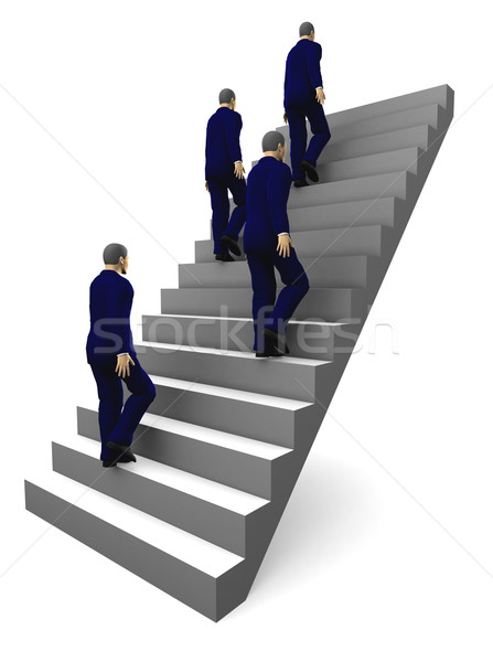 3d Staircase to business success. Stock photo © cienpies