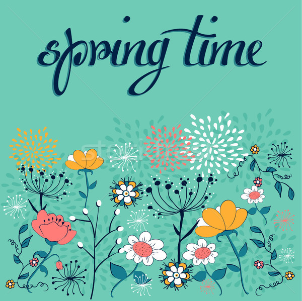Spring time flower background Stock photo © cienpies