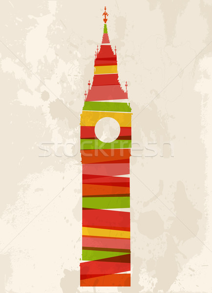 Epocă Big Ben diversitate culori transparent Londra Imagine de stoc © cienpies