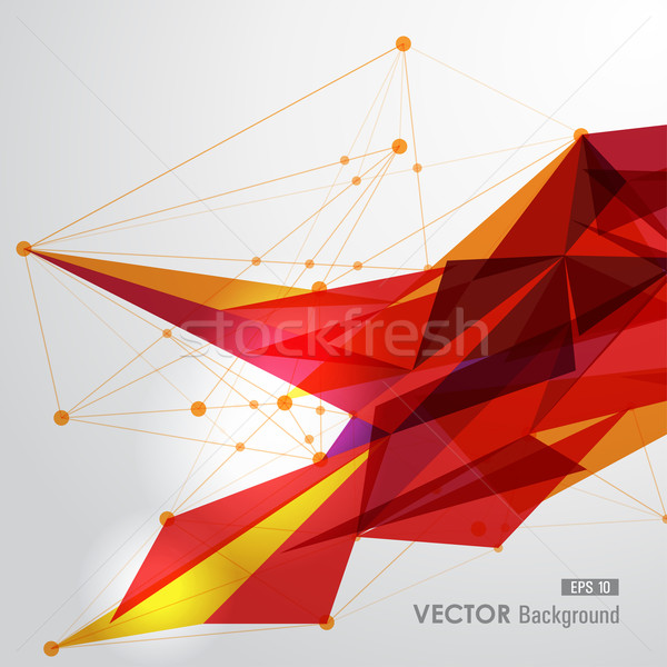 Stok fotoğraf: Sarı · kırmızı · web · geometrik · şeffaflık · modern