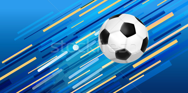 Soccer ball web banner for sport game event Stock photo © cienpies