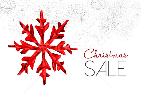 Christmas sale red decoration for winter discount Stock photo © cienpies