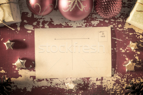 Сток-фото: ретро · веселый · Рождества · Vintage · Top