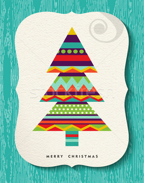 Allegro Natale pino design divertimento colori Foto d'archivio © cienpies