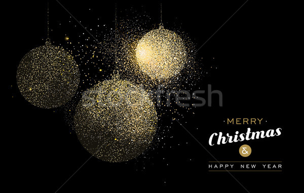 聖誕節 黃金 閃光 藝術 節日 裝飾 商業照片 © cienpies