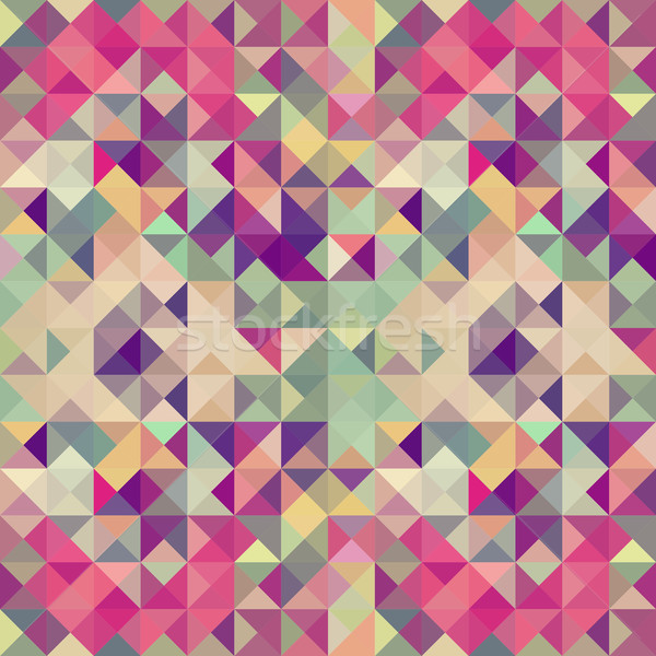 Vintage hipsters motif géométrique coloré rétro triangle [[stock_photo]] © cienpies