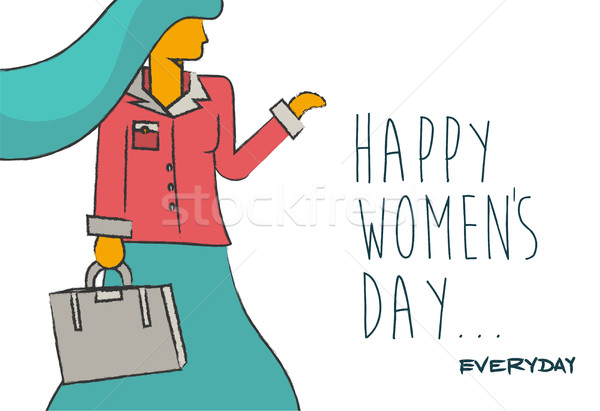 Happy womens day business lady design Stock photo © cienpies