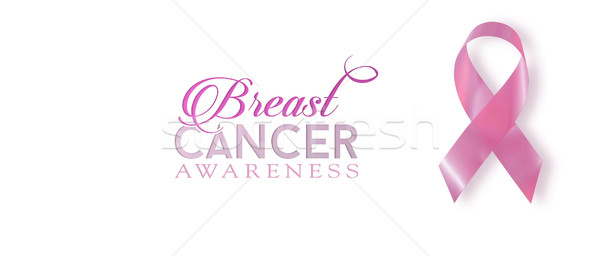 Breast cancer awareness ribbon banner background Stock photo © cienpies