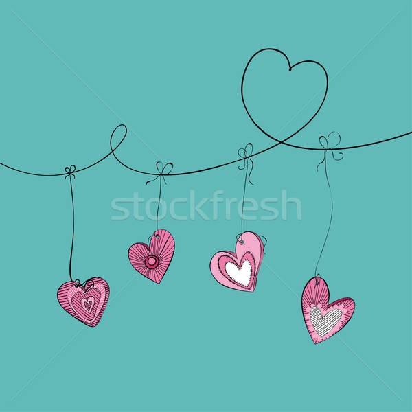 Valentine agatat inimă zi Imagine de stoc © cienpies