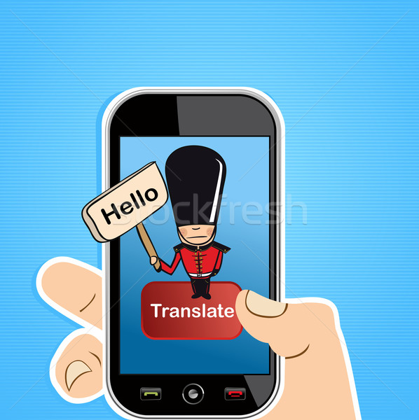 Smart phone translate concept Stock photo © cienpies