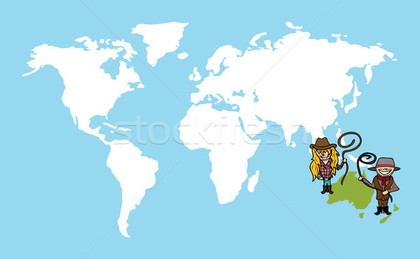 Australian people diversity concept world map Stock photo © cienpies