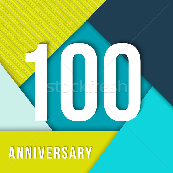 100 year anniversary material design template Stock photo © cienpies