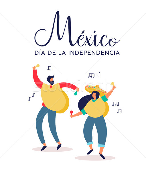 Mexico Independence Day mexican people at party Stock photo © cienpies
