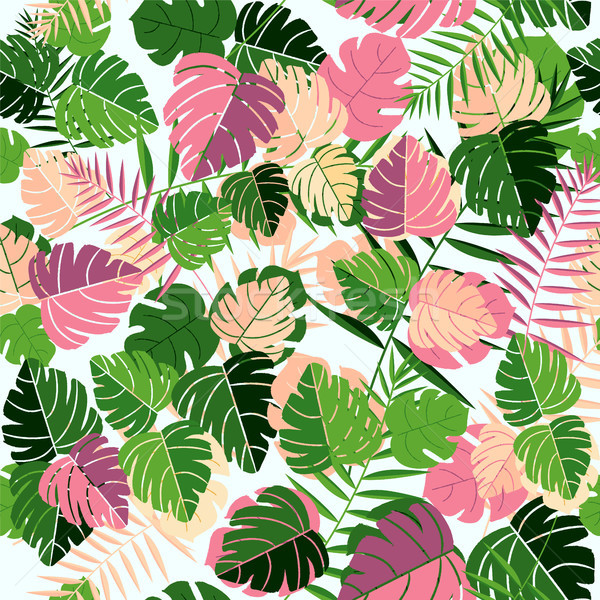[[stock_photo]]: Tropicales · été · feuille · art · palmier