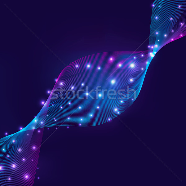 Abstract wave flow grid background design Stock photo © cienpies