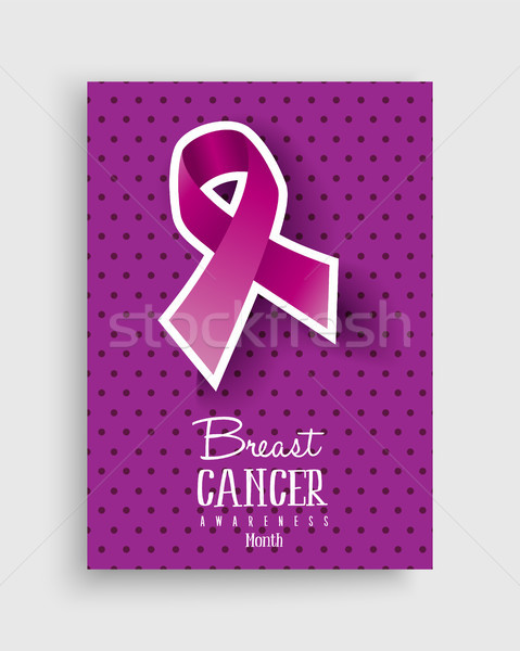 乳腺癌 意識 粉紅絲帶 海報 設計 月 商業照片 © cienpies
