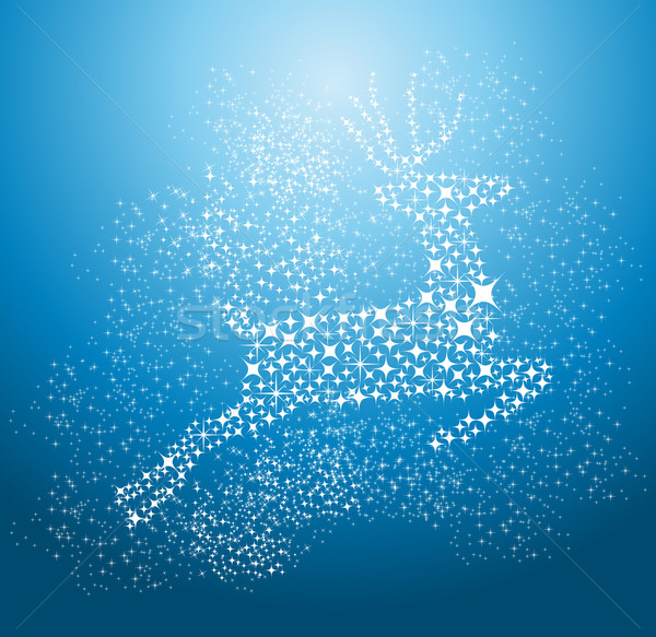 Merry Christmas reindeer background EPS10 vector file. Stock photo © cienpies
