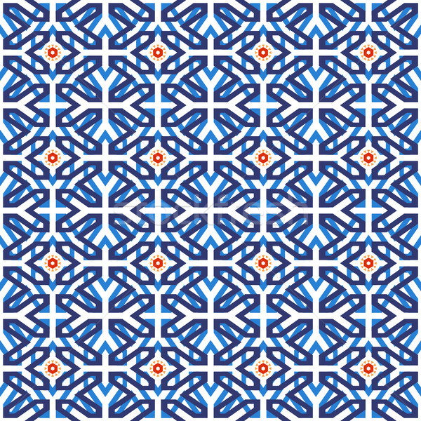 Arab muslim mosaic tile vintage seamless pattern Stock photo © cienpies