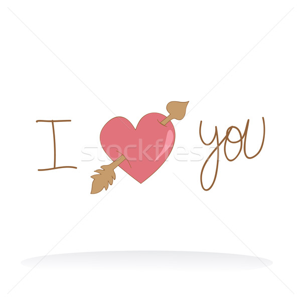 Valentine I love you Stock photo © cienpies