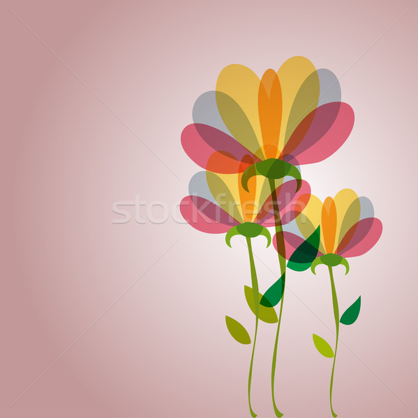 Foto stock: Cute · transparencia · flores · primavera · tiempo · contemporáneo