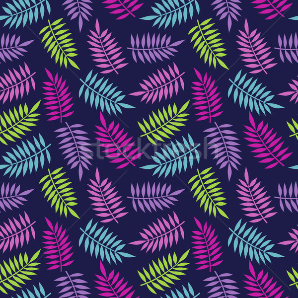 Tropical summer palm tree jungle leaf pattern Stock photo © cienpies