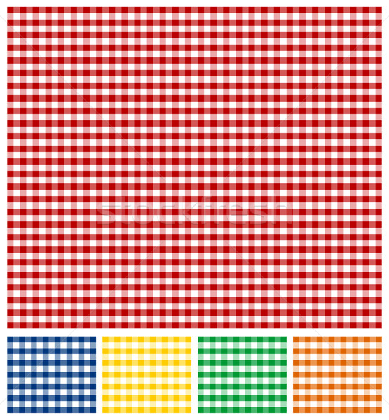 Picknick tafelkleed textuur naadloos tegels Rood Stockfoto © cienpies