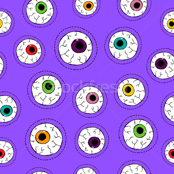 Retro eyeball patch icon art seamless pattern  Stock photo © cienpies